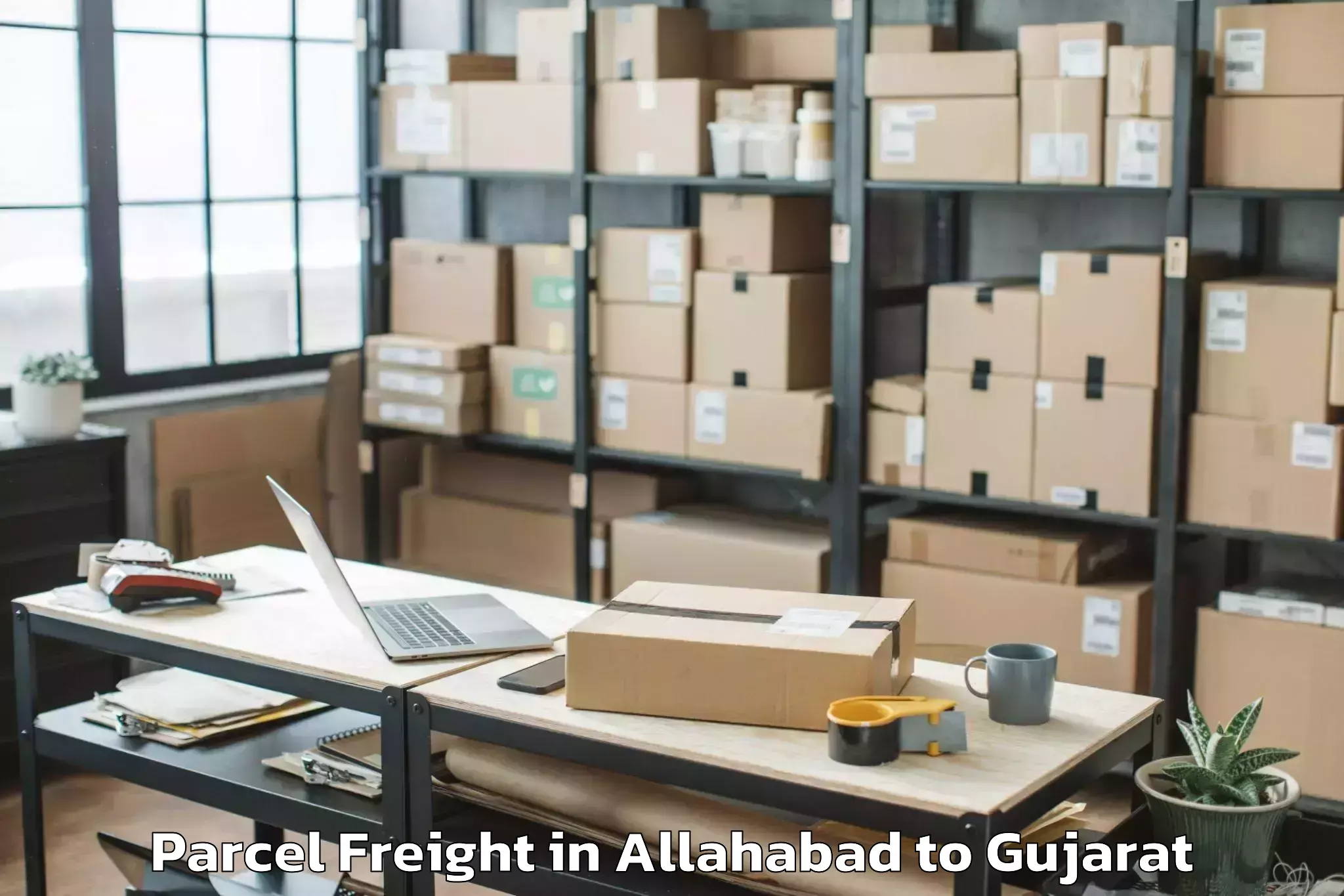 Book Your Allahabad to Sabarmati University Ahmedabad Parcel Freight Today